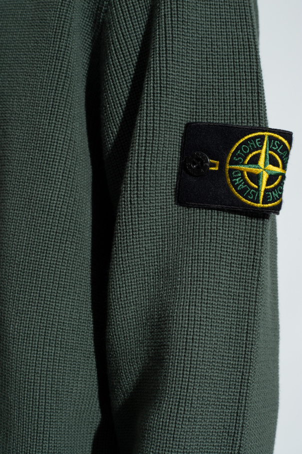 Dark green stone island jumper best sale